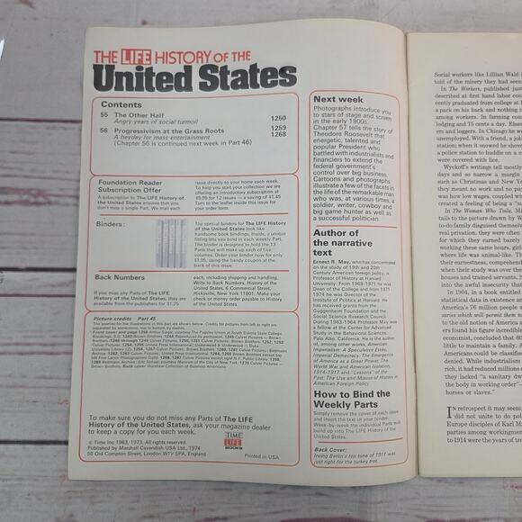 Life History of the United States Part 45 Vintage Booklet - Picture 3 of 5